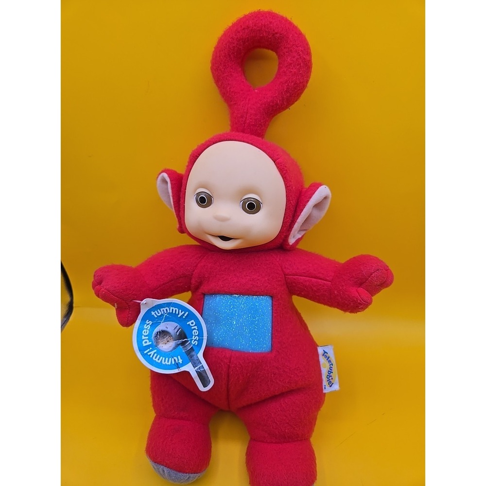TELETUBBIES Vintage 1989 Playskool Plush Talking 15" Red PO Doll NWT Works